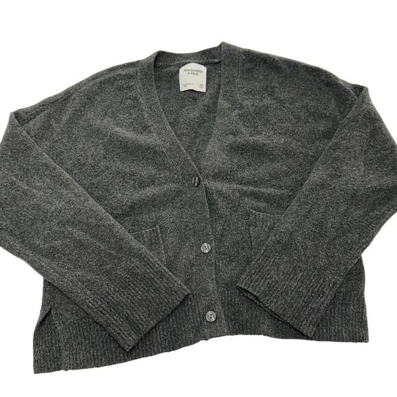 Abercrombie & Fitch Sweaters - Abercrombie & Fitch Cardigan Womens Medium Grey Soft Knit Button Up Sweater